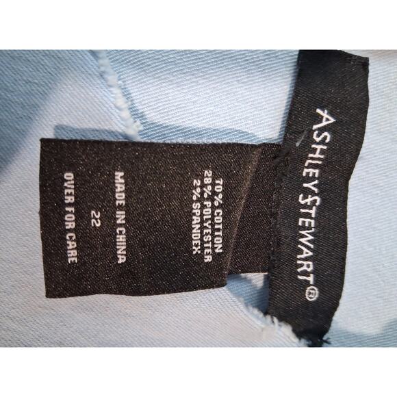 Ashley Stewart Patchwork Women's size 22 Artsy Denim Indie Sleaze Hippie Y2K Top - Picture 6 of 9